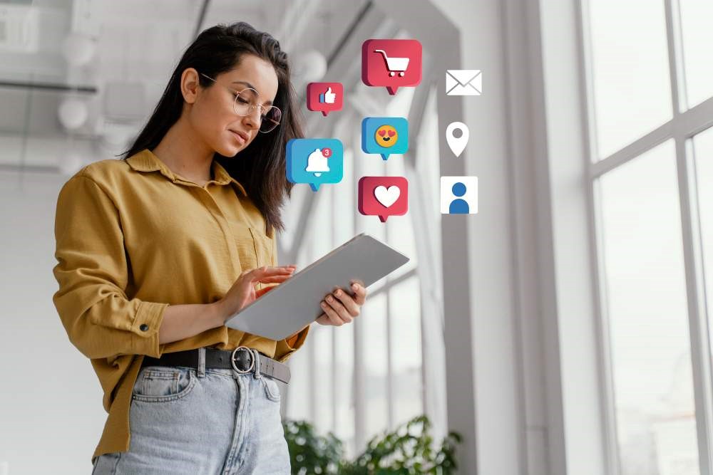 A woman teaching online why you need a digital marketing strategy.